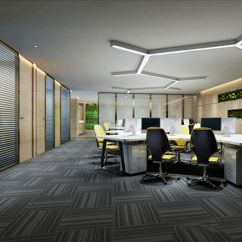 Self Adhesive Carpet Tiles Non-Skid Carpet Tiles for Living Room and Bedroom Grey-Yellow-Green Vinyl Clearhalo 'Carpet Tiles & Carpet Squares' 'carpet_tiles_carpet_squares' 'Flooring 'Home Improvement' 'home_improvement' 'home_improvement_carpet_tiles_carpet_squares' Walls and Ceiling' 7110699