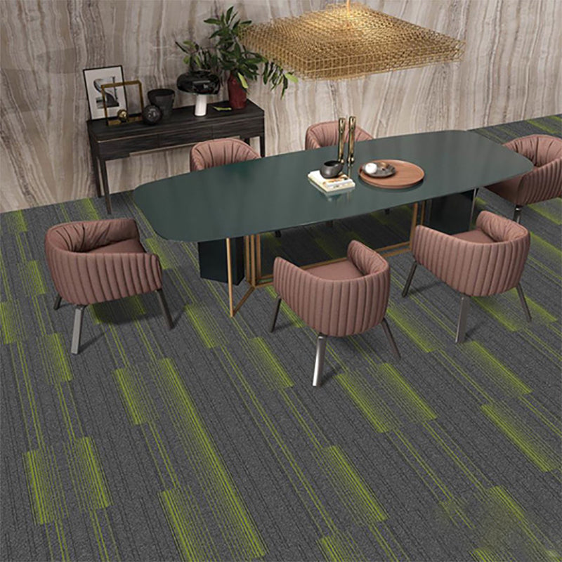 Self Adhesive Carpet Tiles Non-Skid Carpet Tiles for Living Room and Bedroom Green Asphalt Clearhalo 'Carpet Tiles & Carpet Squares' 'carpet_tiles_carpet_squares' 'Flooring 'Home Improvement' 'home_improvement' 'home_improvement_carpet_tiles_carpet_squares' Walls and Ceiling' 7110712
