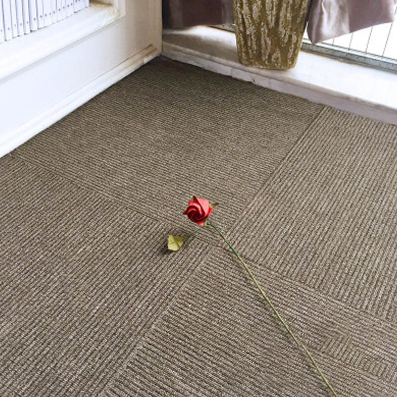 Self Adhesive Carpet Tiles Non-Skid Carpet Tiles for Living Room and Bedroom Light Khaki Asphalt Clearhalo 'Carpet Tiles & Carpet Squares' 'carpet_tiles_carpet_squares' 'Flooring 'Home Improvement' 'home_improvement' 'home_improvement_carpet_tiles_carpet_squares' Walls and Ceiling' 7110717