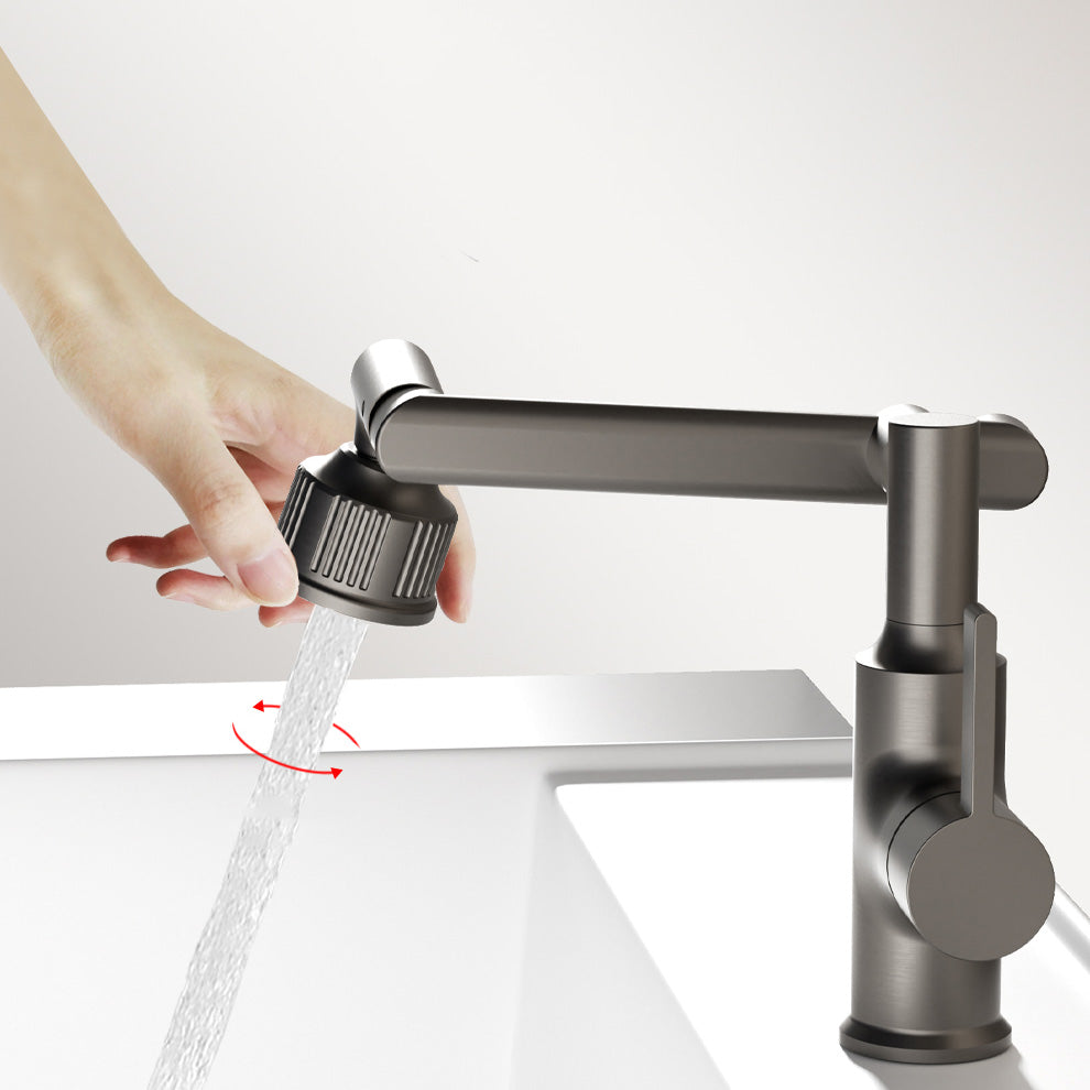 Cross Handles Vessel Sink Faucet Swivel Spout Sink Bathroom Faucet Clearhalo 'Bathroom Remodel & Bathroom Fixtures' 'Bathroom Sink Faucets' 'Bathroom Sinks & Faucet Components' 'bathroom_sink_faucets' 'Home Improvement' 'home_improvement' 'home_improvement_bathroom_sink_faucets' 7110832