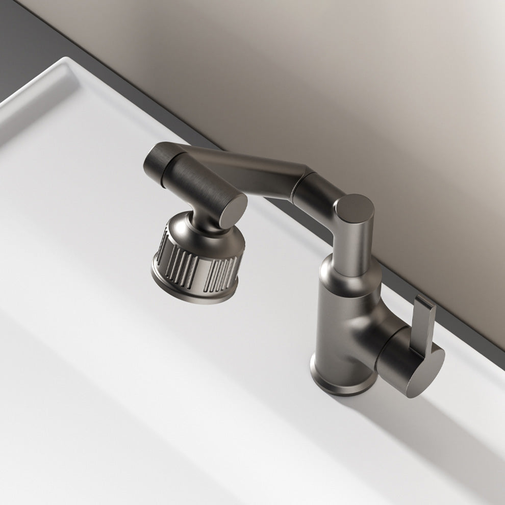 Cross Handles Vessel Sink Faucet Swivel Spout Sink Bathroom Faucet Clearhalo 'Bathroom Remodel & Bathroom Fixtures' 'Bathroom Sink Faucets' 'Bathroom Sinks & Faucet Components' 'bathroom_sink_faucets' 'Home Improvement' 'home_improvement' 'home_improvement_bathroom_sink_faucets' 7110833