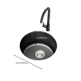 Single Bowl Stainless Steel Sink in black with Strainer Undermount Kitchen Sink Clearhalo 'Home Improvement' 'home_improvement' 'home_improvement_kitchen_sinks' 'Kitchen Remodel & Kitchen Fixtures' 'Kitchen Sinks & Faucet Components' 'Kitchen Sinks' 'kitchen_sinks' 7110930