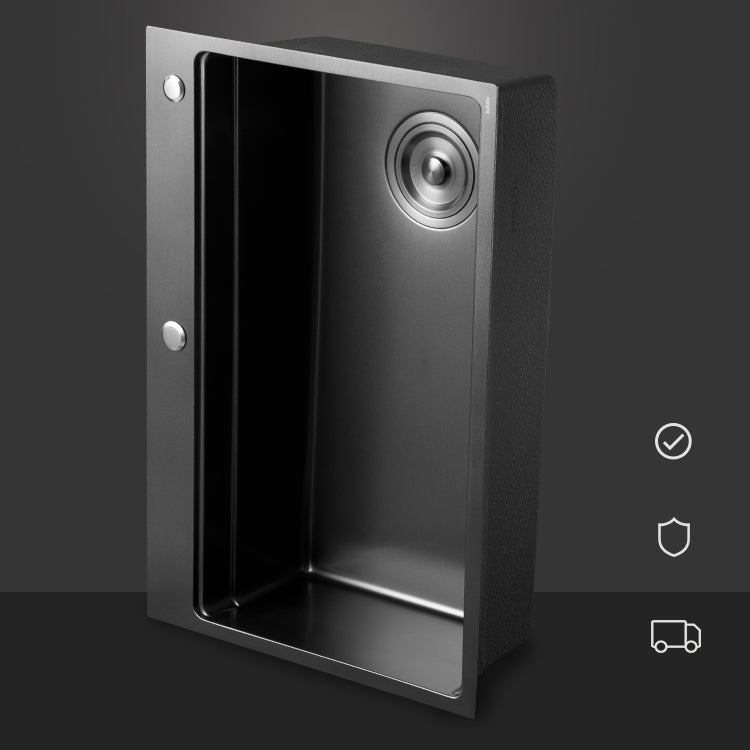 Kitchen Sink Ceramic Rectangular Faucet Pull-out Black Kitchen Sink Clearhalo 'Home Improvement' 'home_improvement' 'home_improvement_kitchen_sinks' 'Kitchen Remodel & Kitchen Fixtures' 'Kitchen Sinks & Faucet Components' 'Kitchen Sinks' 'kitchen_sinks' 7110940