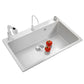 Kitchen Sink Ceramic Rectangular Anti-spill Pull-out Faucet Sink Clearhalo 'Home Improvement' 'home_improvement' 'home_improvement_kitchen_sinks' 'Kitchen Remodel & Kitchen Fixtures' 'Kitchen Sinks & Faucet Components' 'Kitchen Sinks' 'kitchen_sinks' 7110964