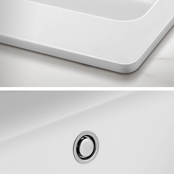 Kitchen Sink Ceramic Rectangular Anti-spill Pull-out Faucet Sink Clearhalo 'Home Improvement' 'home_improvement' 'home_improvement_kitchen_sinks' 'Kitchen Remodel & Kitchen Fixtures' 'Kitchen Sinks & Faucet Components' 'Kitchen Sinks' 'kitchen_sinks' 7110968