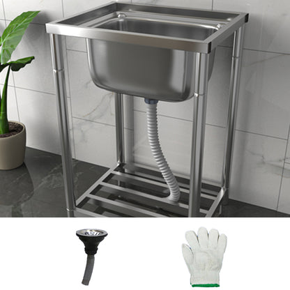 Modern Style Kitchen Sink Stainless Steel All-in-one Kitchen Sink with Drain Assembly 17"L x 15"W x 31"H Sink Only Not Available Clearhalo 'Home Improvement' 'home_improvement' 'home_improvement_kitchen_sinks' 'Kitchen Remodel & Kitchen Fixtures' 'Kitchen Sinks & Faucet Components' 'Kitchen Sinks' 'kitchen_sinks' 7111023