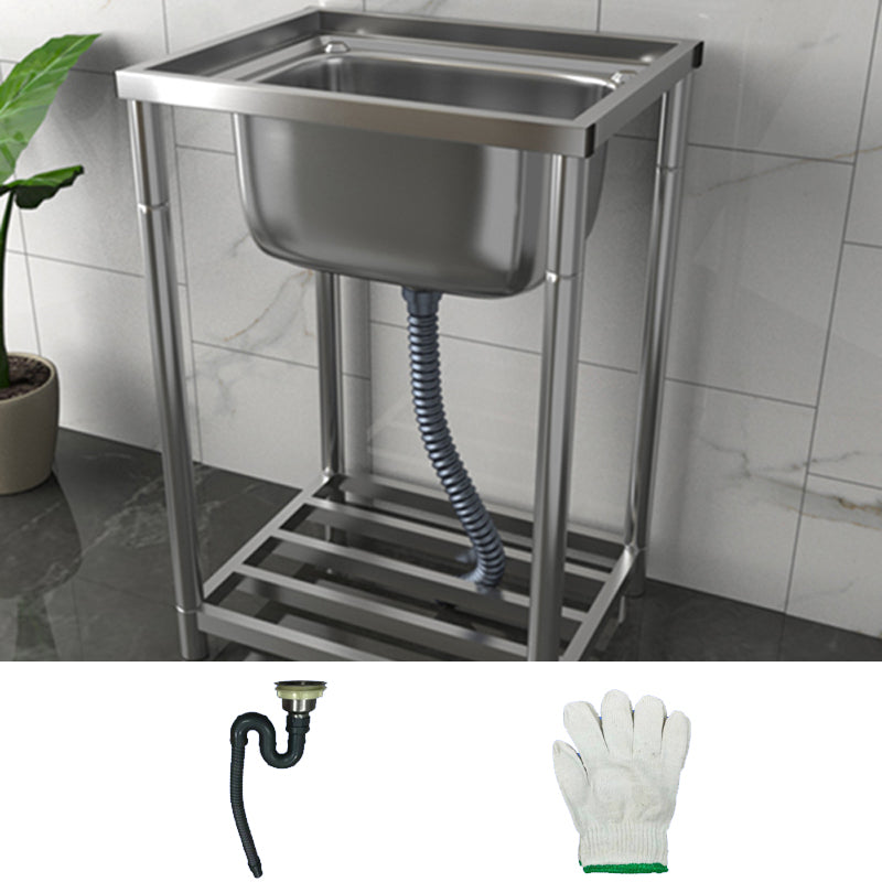 Modern Style Kitchen Sink Stainless Steel All-in-one Kitchen Sink with Drain Assembly Sink Only Not Available Clearhalo 'Home Improvement' 'home_improvement' 'home_improvement_kitchen_sinks' 'Kitchen Remodel & Kitchen Fixtures' 'Kitchen Sinks & Faucet Components' 'Kitchen Sinks' 'kitchen_sinks' 7111024