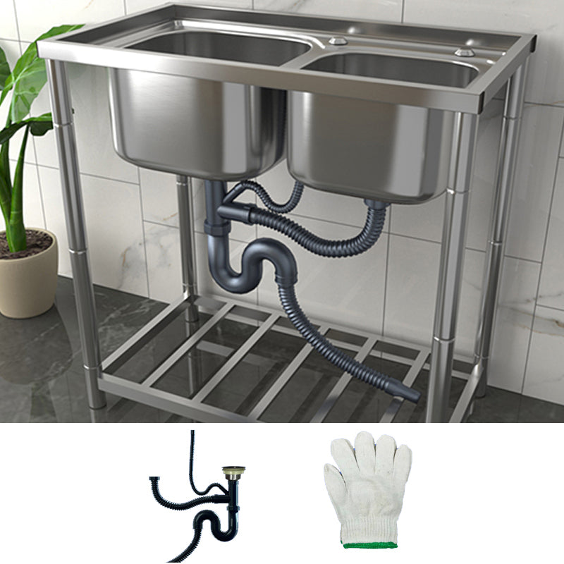 Modern Style Kitchen Sink Stainless Steel All-in-one Kitchen Sink with Drain Assembly 31"L x 17"W x 31"H Sink Only Not Available Clearhalo 'Home Improvement' 'home_improvement' 'home_improvement_kitchen_sinks' 'Kitchen Remodel & Kitchen Fixtures' 'Kitchen Sinks & Faucet Components' 'Kitchen Sinks' 'kitchen_sinks' 7111037