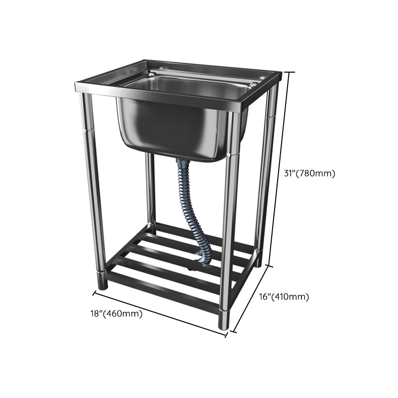 Modern Style Kitchen Sink Stainless Steel All-in-one Kitchen Sink with Drain Assembly Clearhalo 'Home Improvement' 'home_improvement' 'home_improvement_kitchen_sinks' 'Kitchen Remodel & Kitchen Fixtures' 'Kitchen Sinks & Faucet Components' 'Kitchen Sinks' 'kitchen_sinks' 7111042
