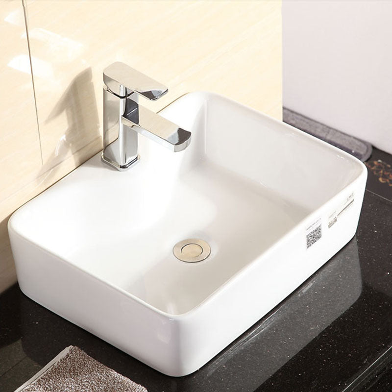 Vitreous China Vessel Lavatory Sink Contemporary Vessel Bathroom Sink Clearhalo 'Bathroom Remodel & Bathroom Fixtures' 'Bathroom Sinks & Faucet Components' 'Bathroom Sinks' 'bathroom_sink' 'Home Improvement' 'home_improvement' 'home_improvement_bathroom_sink' 7111104