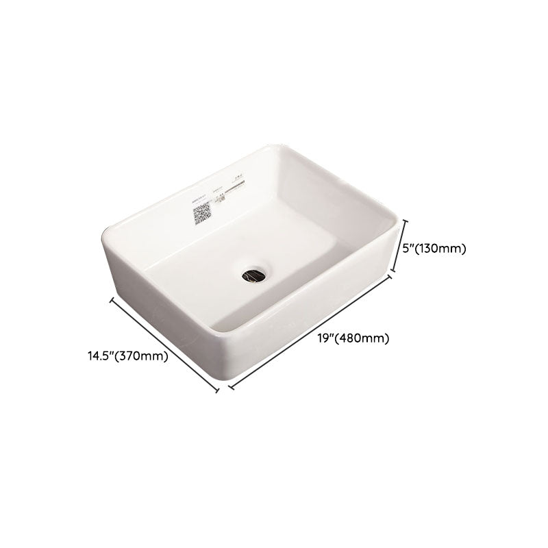 Vitreous China Vessel Lavatory Sink Contemporary Vessel Bathroom Sink Clearhalo 'Bathroom Remodel & Bathroom Fixtures' 'Bathroom Sinks & Faucet Components' 'Bathroom Sinks' 'bathroom_sink' 'Home Improvement' 'home_improvement' 'home_improvement_bathroom_sink' 7111107