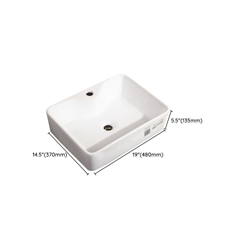 Vitreous China Vessel Lavatory Sink Contemporary Vessel Bathroom Sink Clearhalo 'Bathroom Remodel & Bathroom Fixtures' 'Bathroom Sinks & Faucet Components' 'Bathroom Sinks' 'bathroom_sink' 'Home Improvement' 'home_improvement' 'home_improvement_bathroom_sink' 7111108