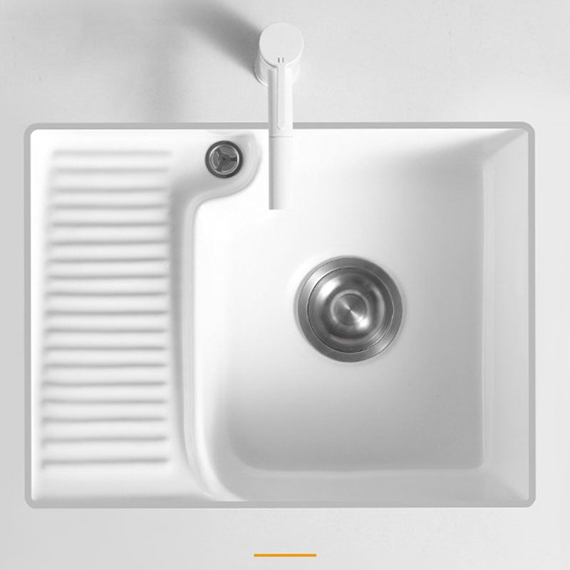 Traditional Undermount Vanity Sink Rectangular Porcelain Right Basin Bathroom Sink Clearhalo 'Bathroom Remodel & Bathroom Fixtures' 'Bathroom Sinks & Faucet Components' 'Bathroom Sinks' 'bathroom_sink' 'Home Improvement' 'home_improvement' 'home_improvement_bathroom_sink' 7111111