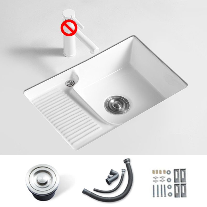 Traditional Undermount Vanity Sink Rectangular Porcelain Right Basin Bathroom Sink 25"L x 17"W x 7"H Sink Clearhalo 'Bathroom Remodel & Bathroom Fixtures' 'Bathroom Sinks & Faucet Components' 'Bathroom Sinks' 'bathroom_sink' 'Home Improvement' 'home_improvement' 'home_improvement_bathroom_sink' 7111115