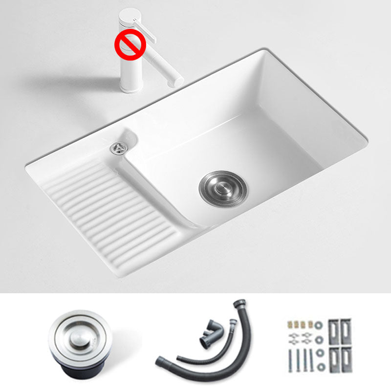 Traditional Undermount Vanity Sink Rectangular Porcelain Right Basin Bathroom Sink 29"L x 17"W x 9"H Sink Clearhalo 'Bathroom Remodel & Bathroom Fixtures' 'Bathroom Sinks & Faucet Components' 'Bathroom Sinks' 'bathroom_sink' 'Home Improvement' 'home_improvement' 'home_improvement_bathroom_sink' 7111117