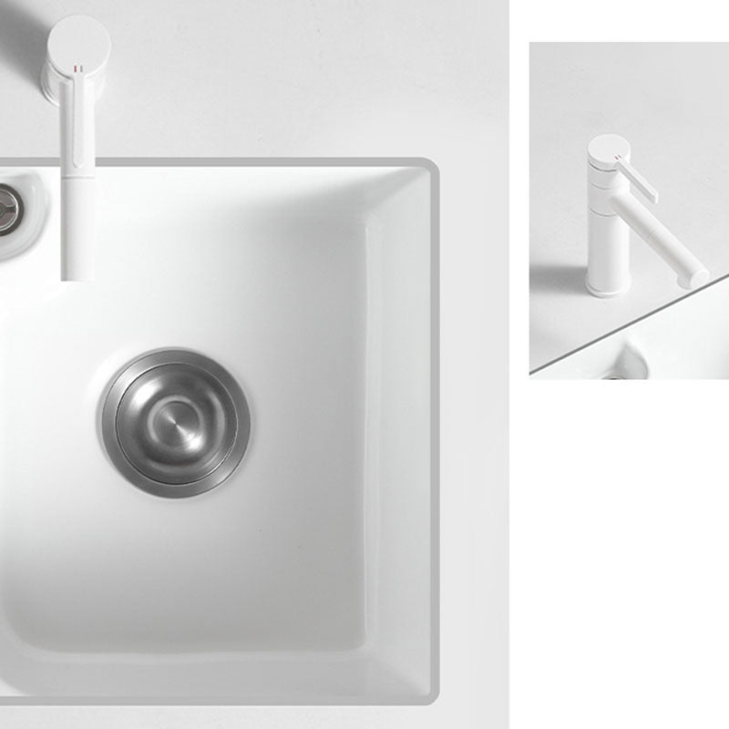 Traditional Undermount Vanity Sink Rectangular Porcelain Right Basin Bathroom Sink Clearhalo 'Bathroom Remodel & Bathroom Fixtures' 'Bathroom Sinks & Faucet Components' 'Bathroom Sinks' 'bathroom_sink' 'Home Improvement' 'home_improvement' 'home_improvement_bathroom_sink' 7111120