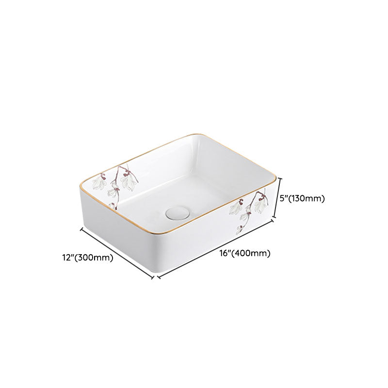 Traditional Vessel Sink Round Porcelain with Faucet Vessel Bathroom Sink Clearhalo 'Bathroom Remodel & Bathroom Fixtures' 'Bathroom Sinks & Faucet Components' 'Bathroom Sinks' 'bathroom_sink' 'Home Improvement' 'home_improvement' 'home_improvement_bathroom_sink' 7111162