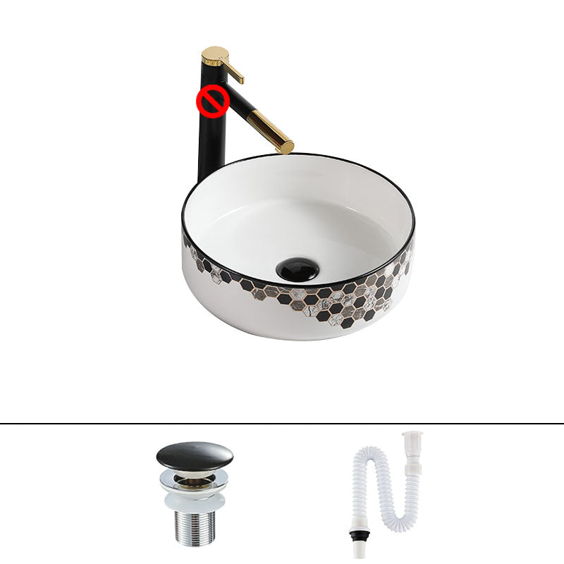 Modern Vessel Bathroom Sink Rectangular Porcelain with Pop-Up Drain Vessel Lavatory Sink 11.8"L x 11.8"W x 4.7"H Sink Clearhalo 'Bathroom Remodel & Bathroom Fixtures' 'Bathroom Sinks & Faucet Components' 'Bathroom Sinks' 'bathroom_sink' 'Home Improvement' 'home_improvement' 'home_improvement_bathroom_sink' 7111184