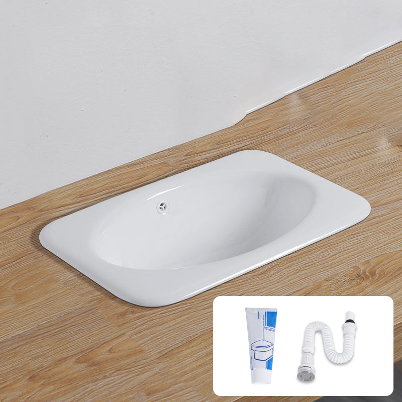 White Rectangular Bathroom Sink with Overflow Porcelain Drop-in Sink Sink Clearhalo 'Bathroom Remodel & Bathroom Fixtures' 'Bathroom Sinks & Faucet Components' 'Bathroom Sinks' 'bathroom_sink' 'Home Improvement' 'home_improvement' 'home_improvement_bathroom_sink' 7111367