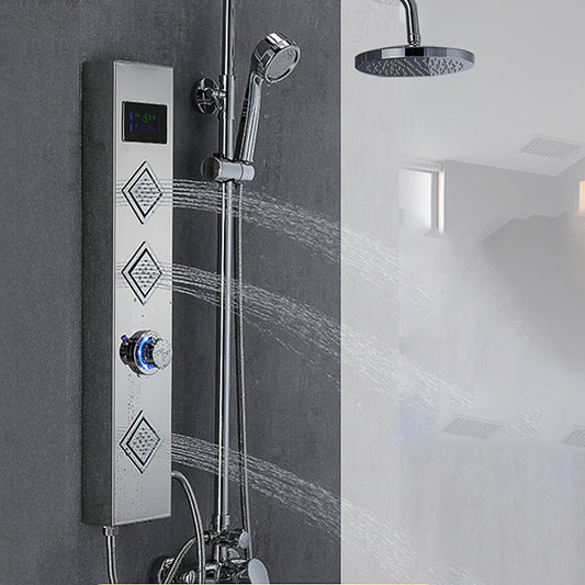 Shower System Stainless Steel Shower Hose Wall Mounted Modern Handshower Shower System Clearhalo 'Bathroom Remodel & Bathroom Fixtures' 'Home Improvement' 'home_improvement' 'home_improvement_shower_faucets' 'Shower Faucets & Systems' 'shower_faucets' 'Showers & Bathtubs Plumbing' 'Showers & Bathtubs' 7111475