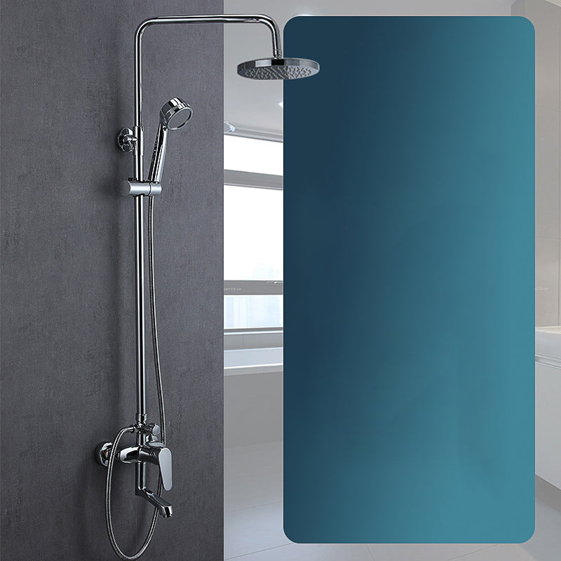 Shower System Stainless Steel Shower Hose Wall Mounted Modern Handshower Shower System Round None Body Jet Not Included Clearhalo 'Bathroom Remodel & Bathroom Fixtures' 'Home Improvement' 'home_improvement' 'home_improvement_shower_faucets' 'Shower Faucets & Systems' 'shower_faucets' 'Showers & Bathtubs Plumbing' 'Showers & Bathtubs' 7111477