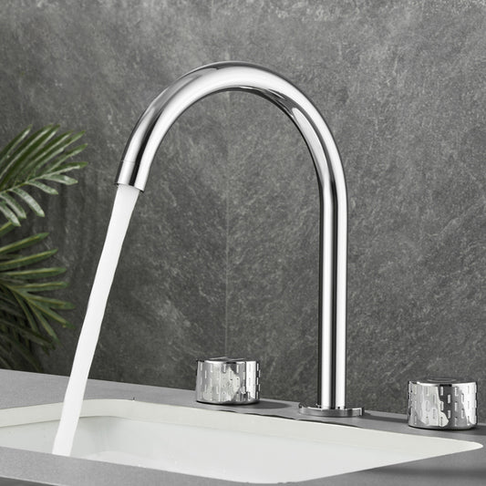 Modern Swivel Bathtub Faucet Double Handle Deck Mounted Bathroom Faucet with Handles Clearhalo 'Bathroom Remodel & Bathroom Fixtures' 'Bathtub Faucets' 'bathtub_faucets' 'Home Improvement' 'home_improvement' 'home_improvement_bathtub_faucets' 7111494