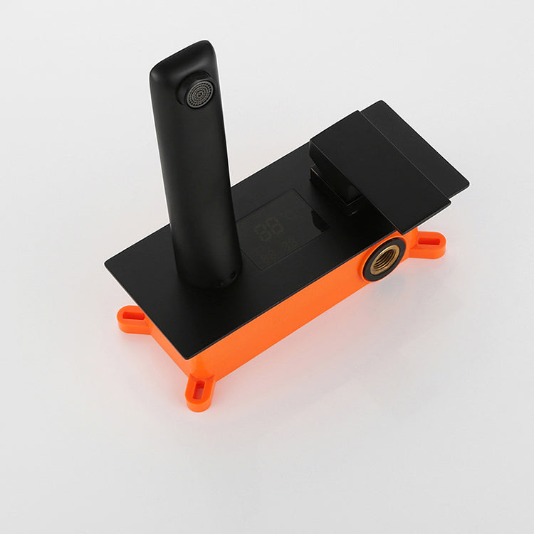 Modern Bathroom Faucet Solid Color Copper Wall Mount Bathtub Faucet Clearhalo 'Bathroom Remodel & Bathroom Fixtures' 'Bathtub Faucets' 'bathtub_faucets' 'Home Improvement' 'home_improvement' 'home_improvement_bathtub_faucets' 7111614