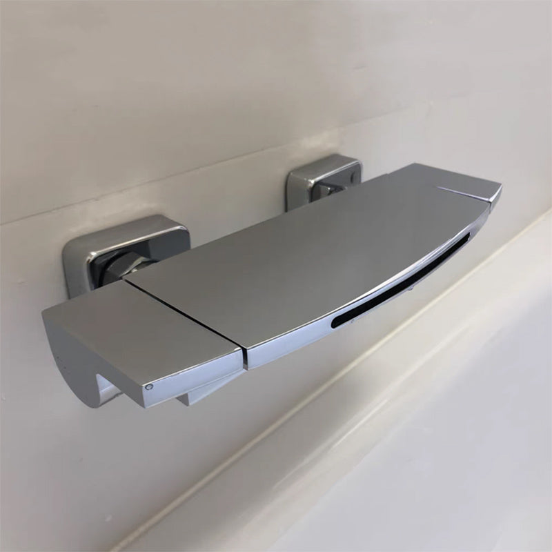 Waterfall Bathtub Faucet Wall Mounted Bathroom Faucet with Two Handle Chrome Clearhalo 'Bathroom Remodel & Bathroom Fixtures' 'Bathtub Faucets' 'bathtub_faucets' 'Home Improvement' 'home_improvement' 'home_improvement_bathtub_faucets' 7111627