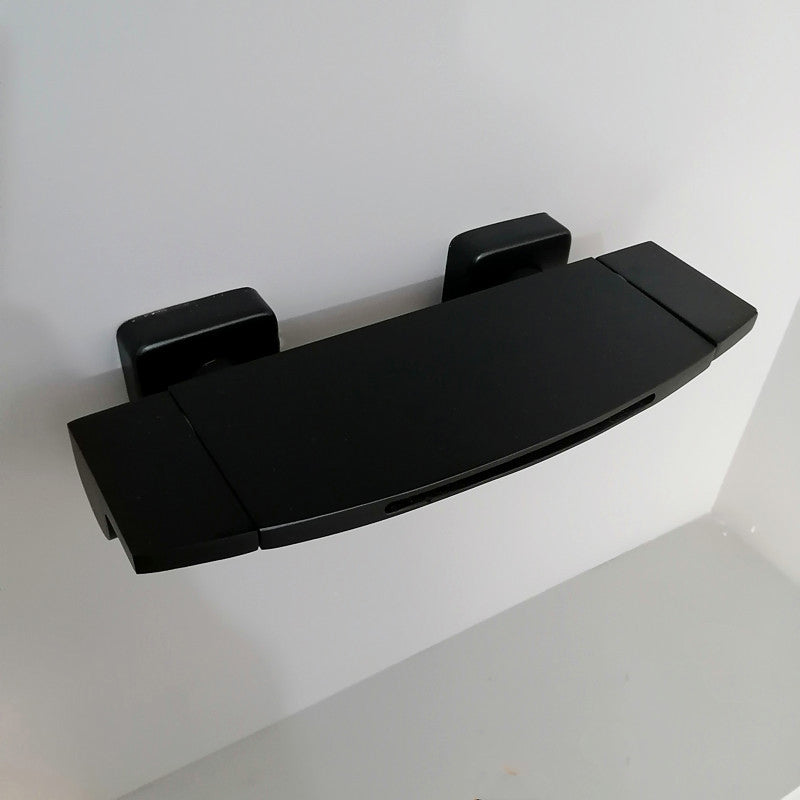 Waterfall Bathtub Faucet Wall Mounted Bathroom Faucet with Two Handle Black Clearhalo 'Bathroom Remodel & Bathroom Fixtures' 'Bathtub Faucets' 'bathtub_faucets' 'Home Improvement' 'home_improvement' 'home_improvement_bathtub_faucets' 7111631