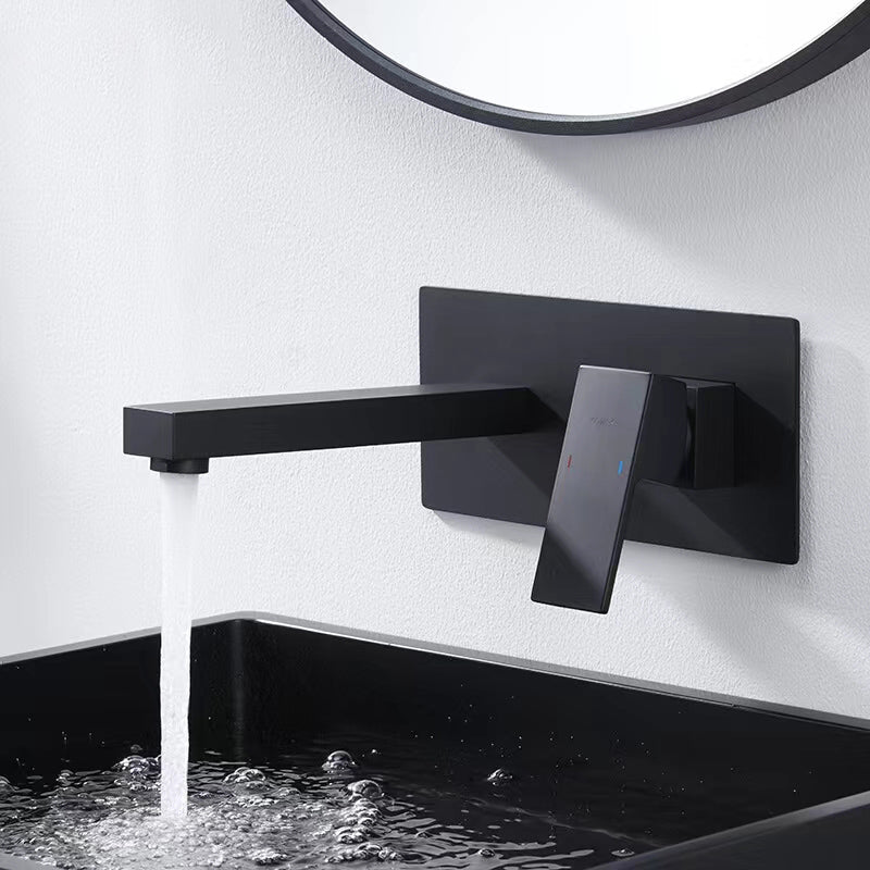 Modern Tub Faucet One Handle Copper Wall Mounted Bath Faucet Trim Clearhalo 'Bathroom Remodel & Bathroom Fixtures' 'Bathtub Faucets' 'bathtub_faucets' 'Home Improvement' 'home_improvement' 'home_improvement_bathtub_faucets' 7111640