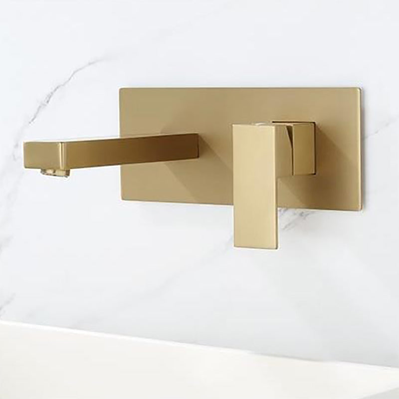 Modern Tub Faucet One Handle Copper Wall Mounted Bath Faucet Trim Gold Clearhalo 'Bathroom Remodel & Bathroom Fixtures' 'Bathtub Faucets' 'bathtub_faucets' 'Home Improvement' 'home_improvement' 'home_improvement_bathtub_faucets' 7111641