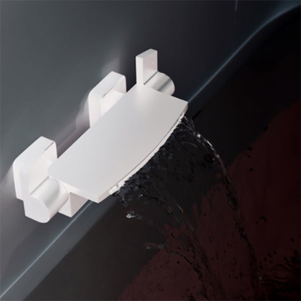 Bath Faucet Trim Solid Color Wall Mounted Waterfall Bathroom Faucet Clearhalo 'Bathroom Remodel & Bathroom Fixtures' 'Bathtub Faucets' 'bathtub_faucets' 'Home Improvement' 'home_improvement' 'home_improvement_bathtub_faucets' 7111719