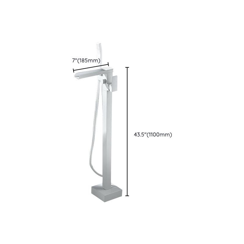 Modern Bathroom Faucet Pure Color High Arc Freestanding Tub Faucet Clearhalo 'Bathroom Remodel & Bathroom Fixtures' 'Bathtub Faucets' 'bathtub_faucets' 'Home Improvement' 'home_improvement' 'home_improvement_bathtub_faucets' 7111764