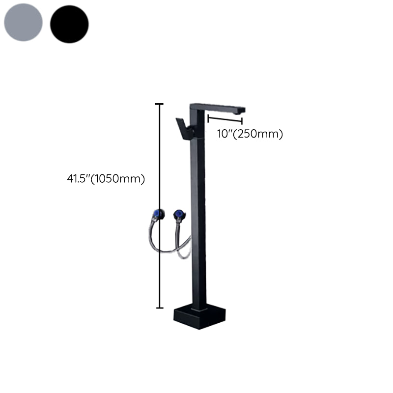 Modern Freestanding Bathtub Metal Faucet Freestanding Tub Faucet Clearhalo 'Bathroom Remodel & Bathroom Fixtures' 'Bathtub Faucets' 'bathtub_faucets' 'Home Improvement' 'home_improvement' 'home_improvement_bathtub_faucets' 7111897