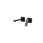 Lever Single-Handle Wall Mounted Modern Low Arc Metal Wall Mount Black Square Rectangle Short Clearhalo 'Bathroom Remodel & Bathroom Fixtures' 'Bathtub Faucets' 'bathtub_faucets' 'Home Improvement' 'home_improvement' 'home_improvement_bathtub_faucets' 7111903