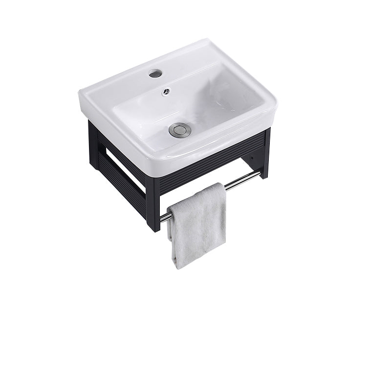 Modern Bathroom Vanity Metal Base Shelving Included Wall-Mounted Space Saver Vanity Bathroom Vanity 17"L x 14"W x 11"H Shelf Not Included Clearhalo 'Bathroom Remodel & Bathroom Fixtures' 'Bathroom Vanities' 'bathroom_vanities' 'Home Improvement' 'home_improvement' 'home_improvement_bathroom_vanities' 7111967