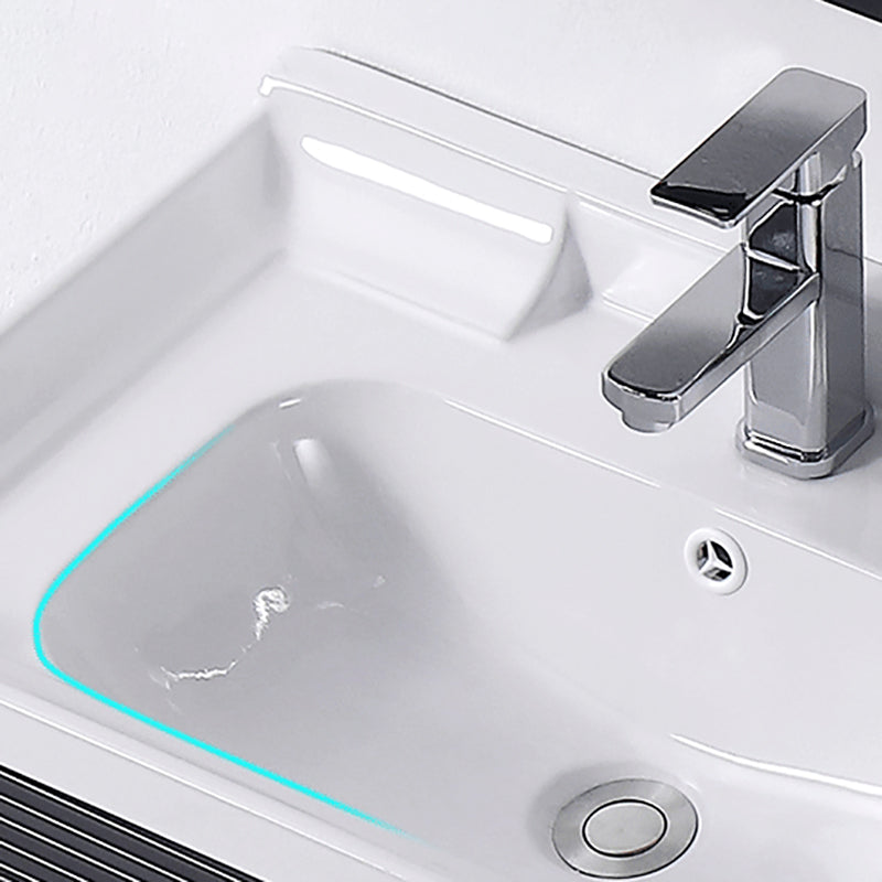 Modern Bathroom Vanity Metal Base Shelving Included Wall-Mounted Space Saver Vanity Clearhalo 'Bathroom Remodel & Bathroom Fixtures' 'Bathroom Vanities' 'bathroom_vanities' 'Home Improvement' 'home_improvement' 'home_improvement_bathroom_vanities' 7111976