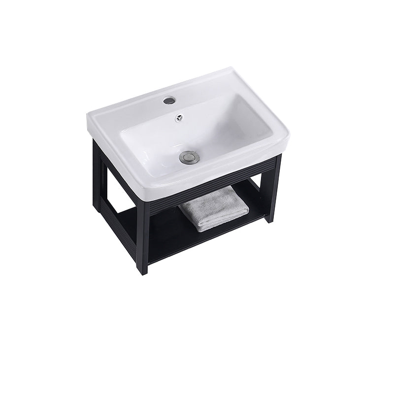 Modern Bathroom Vanity Metal Base Shelving Included Wall-Mounted Space Saver Vanity Bathroom Vanity 20"L x 14"W x 16"H 1 Clearhalo 'Bathroom Remodel & Bathroom Fixtures' 'Bathroom Vanities' 'bathroom_vanities' 'Home Improvement' 'home_improvement' 'home_improvement_bathroom_vanities' 7111986