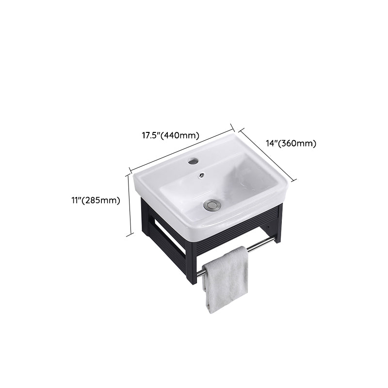 Modern Bathroom Vanity Metal Base Shelving Included Wall-Mounted Space Saver Vanity Clearhalo 'Bathroom Remodel & Bathroom Fixtures' 'Bathroom Vanities' 'bathroom_vanities' 'Home Improvement' 'home_improvement' 'home_improvement_bathroom_vanities' 7111997