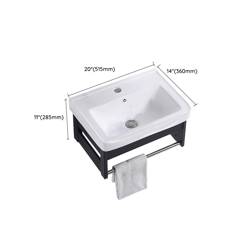 Modern Bathroom Vanity Metal Base Shelving Included Wall-Mounted Space Saver Vanity Clearhalo 'Bathroom Remodel & Bathroom Fixtures' 'Bathroom Vanities' 'bathroom_vanities' 'Home Improvement' 'home_improvement' 'home_improvement_bathroom_vanities' 7111998