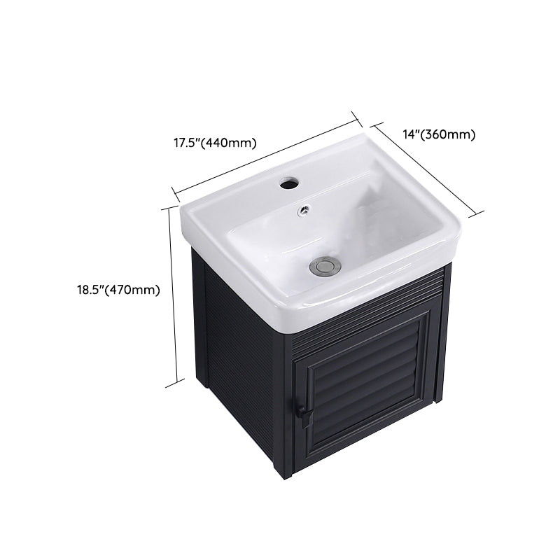 Modern Bathroom Vanity Metal Base Shelving Included Wall-Mounted Space Saver Vanity Clearhalo 'Bathroom Remodel & Bathroom Fixtures' 'Bathroom Vanities' 'bathroom_vanities' 'Home Improvement' 'home_improvement' 'home_improvement_bathroom_vanities' 7112001