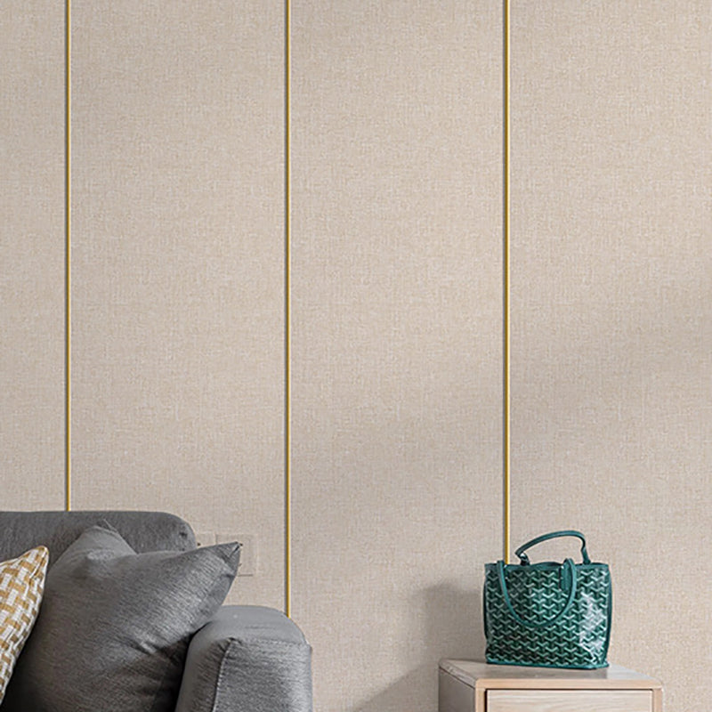 Contemporary Wall Tile Solid Color Waterproof Peel and Press Wall Access Panel Khaki Clearhalo 'Flooring 'Home Improvement' 'home_improvement' 'home_improvement_wall_paneling' 'Wall Paneling' 'wall_paneling' 'Walls & Ceilings' Walls and Ceiling' 7112317