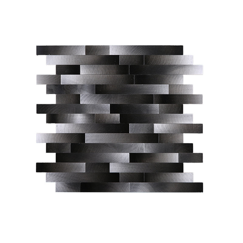 Waterproof Peel & Stick Subway Tile Square Shape Subway Tile Wallpaper Black-Gray Clearhalo 'Flooring 'Home Improvement' 'home_improvement' 'home_improvement_peel_stick_blacksplash' 'Peel & Stick Backsplash Tile' 'peel_stick_blacksplash' 'Walls & Ceilings' Walls and Ceiling' 7112518