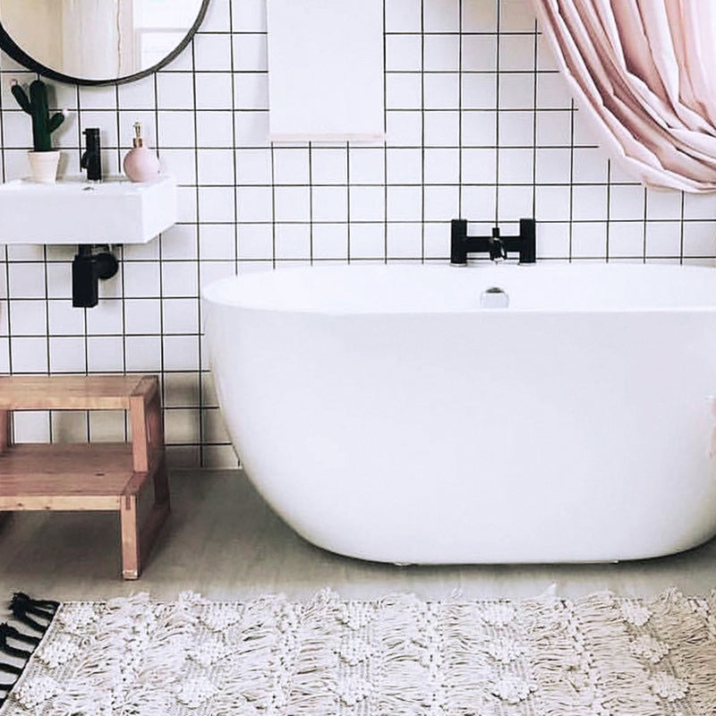 Waterproof Peel & Stick Mosaic Tile PVC Mosaic Tile Wallpaper Ivory 50-Piece Set Clearhalo 'Flooring 'Home Improvement' 'home_improvement' 'home_improvement_peel_stick_blacksplash' 'Peel & Stick Backsplash Tile' 'peel_stick_blacksplash' 'Walls & Ceilings' Walls and Ceiling' 7112525