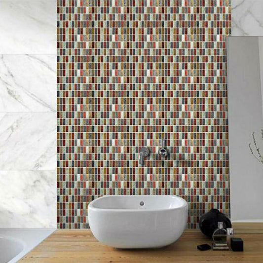 Mosaic Tile Wallpaper PVC Waterproof Peel and Stick Wall Tile with Square Shape Clearhalo 'Flooring 'Home Improvement' 'home_improvement' 'home_improvement_peel_stick_blacksplash' 'Peel & Stick Backsplash Tile' 'peel_stick_blacksplash' 'Walls & Ceilings' Walls and Ceiling' 7112636
