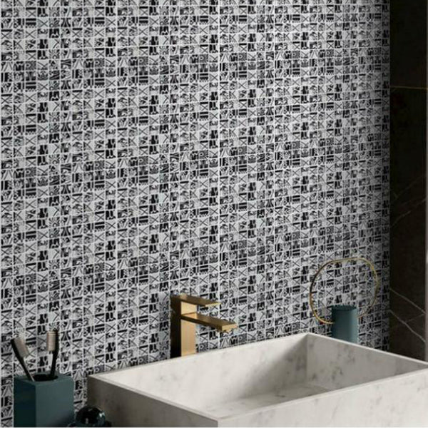 Mosaic Tile Wallpaper PVC Waterproof Peel and Stick Wall Tile with Square Shape Clearhalo 'Flooring 'Home Improvement' 'home_improvement' 'home_improvement_peel_stick_blacksplash' 'Peel & Stick Backsplash Tile' 'peel_stick_blacksplash' 'Walls & Ceilings' Walls and Ceiling' 7112641