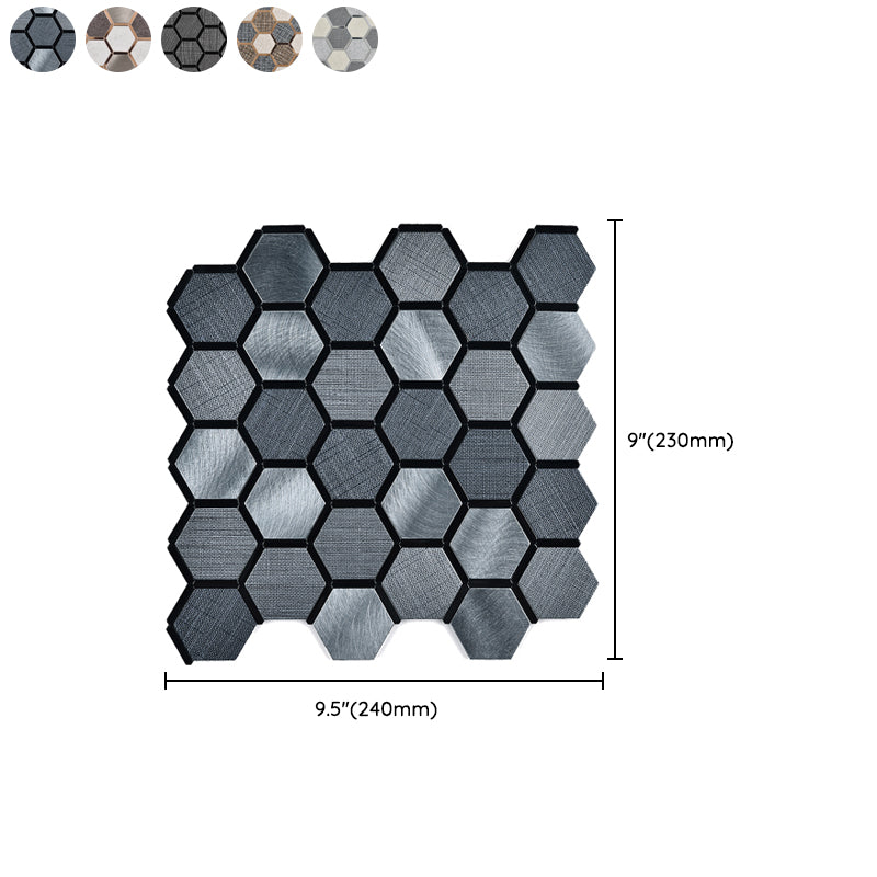 Mosaic Tile Wallpaper Hexagonal Shape Peel and Stick Backsplash Clearhalo 'Flooring 'Home Improvement' 'home_improvement' 'home_improvement_peel_stick_blacksplash' 'Peel & Stick Backsplash Tile' 'peel_stick_blacksplash' 'Walls & Ceilings' Walls and Ceiling' 7112676