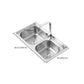 Dirt Resistant Kitchen Double Sink Stainless Steel Drop-In Kitchen Sink Clearhalo 'Home Improvement' 'home_improvement' 'home_improvement_kitchen_sinks' 'Kitchen Remodel & Kitchen Fixtures' 'Kitchen Sinks & Faucet Components' 'Kitchen Sinks' 'kitchen_sinks' 7113066