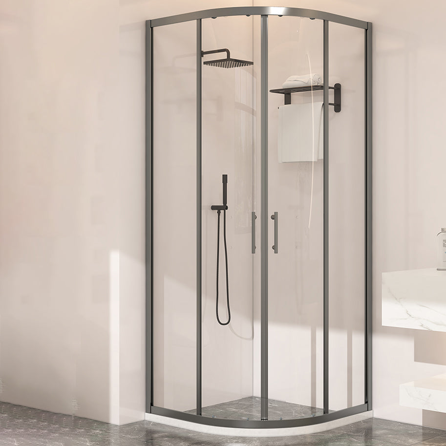 Round Shower Stall Clear Tempered Glass Shower Stall with Fixed Panel Clearhalo 'Bathroom Remodel & Bathroom Fixtures' 'Home Improvement' 'home_improvement' 'home_improvement_shower_stalls_enclosures' 'Shower Stalls & Enclosures' 'shower_stalls_enclosures' 'Showers & Bathtubs' 7114683