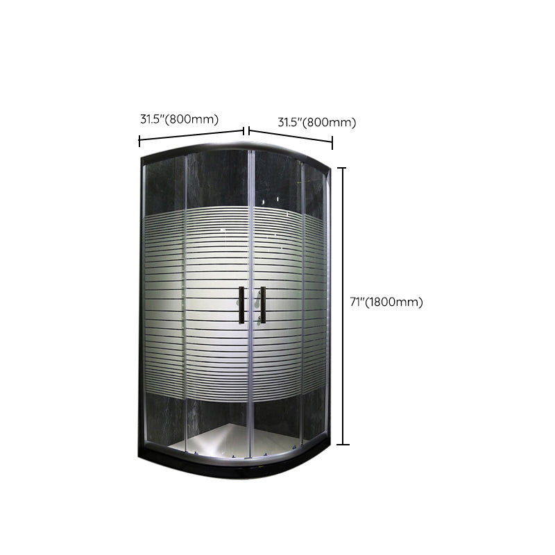 Stainless Steel Shower Kit Striped Tempered Glass Shower Kit Clearhalo 'Bathroom Remodel & Bathroom Fixtures' 'Home Improvement' 'home_improvement' 'home_improvement_shower_stalls_enclosures' 'Shower Stalls & Enclosures' 'shower_stalls_enclosures' 'Showers & Bathtubs' 7114707